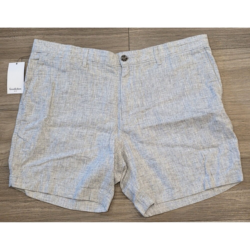 Goodfellow & Co Men's The Every Wear Flat-front Shorts 7" Inseam Size 38 Gray